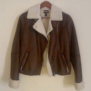 Aqua Camel Shearling Jacket - Size XS
